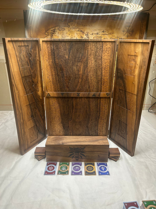 GWENT Inspired Table Top RPG Board in Black Walnut- Bundle